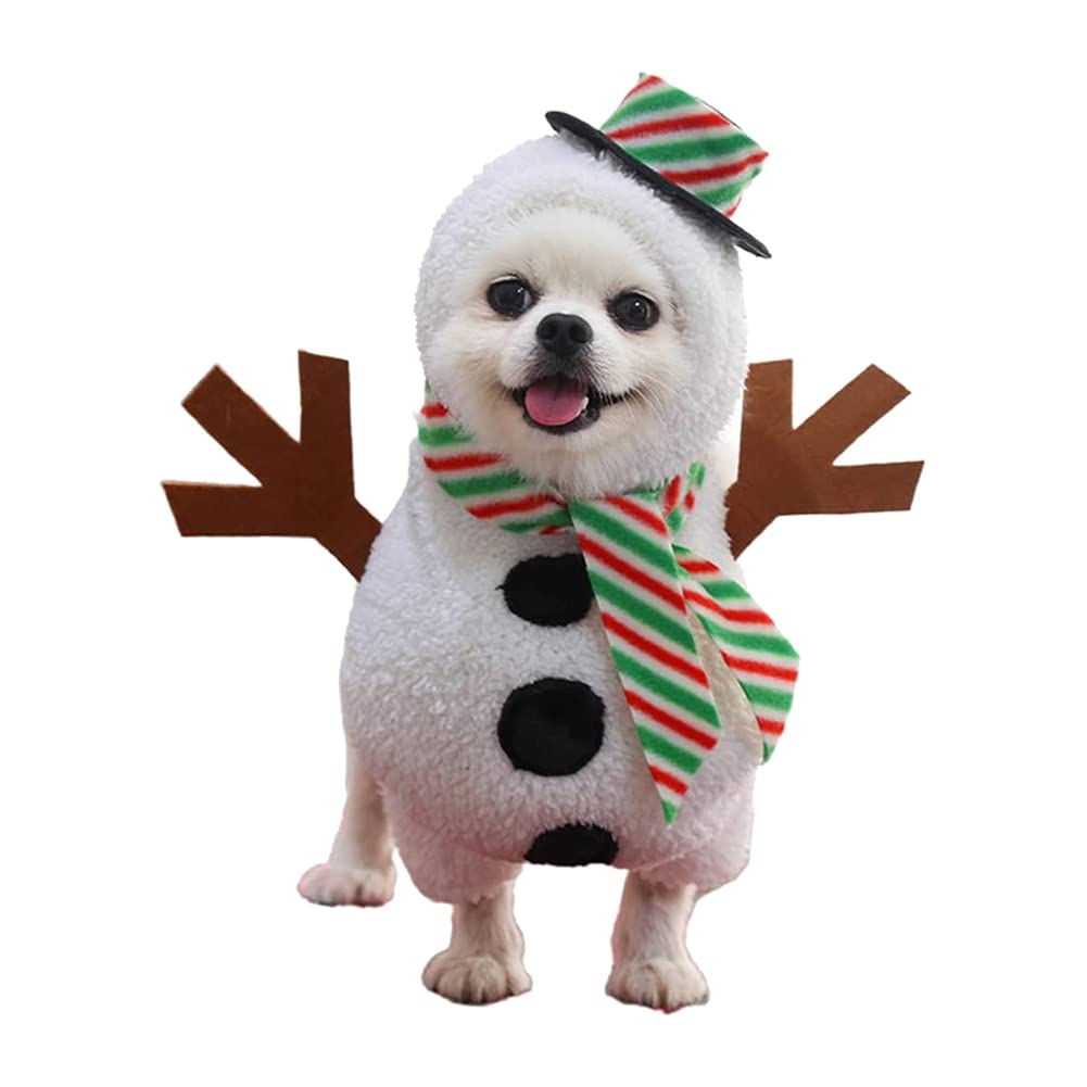 Amazon | ペット服 犬 クリスマス 雪だるま コスプレ 仮装 被り物 小型